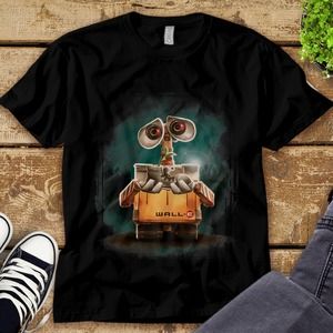 Disney Wall E And Eve Planting Tree Flying Friends Unisex Adult T-shirt